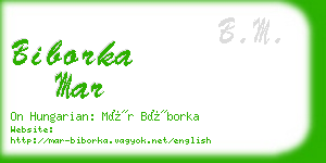 biborka mar business card